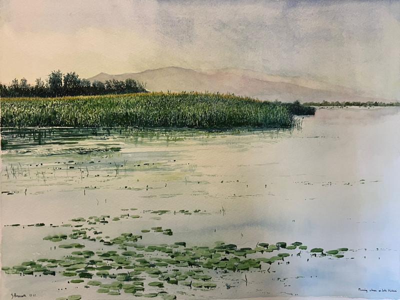 Morning Silence on Lake Kerkini, 39x28cm